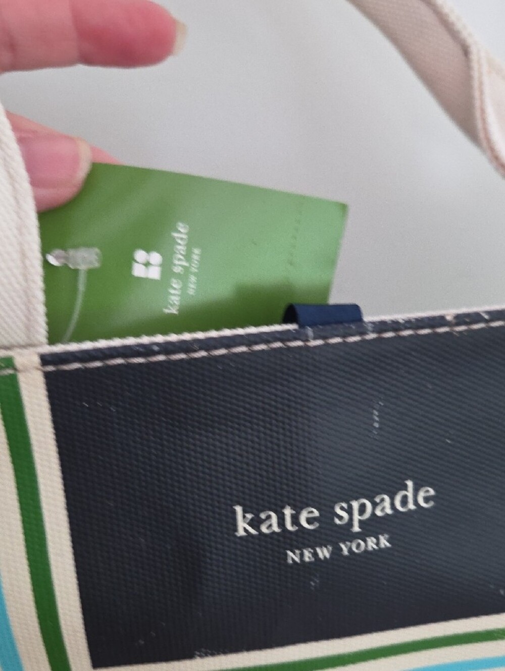 kate spade NWT Tracy Bucket Copenhagen Greenmulti Canvas Tote - Picture 14 of 14